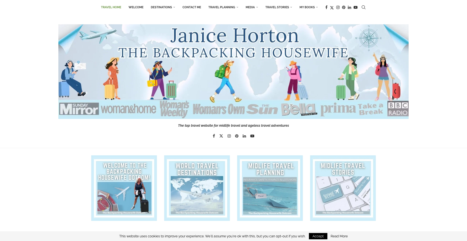 The Backpacking Housewife location-data programmatic SEO template - 11097 monthly traffic