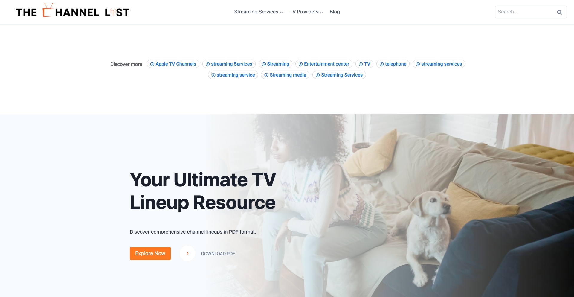 The Channel List entity-database programmatic SEO template - 199 monthly traffic