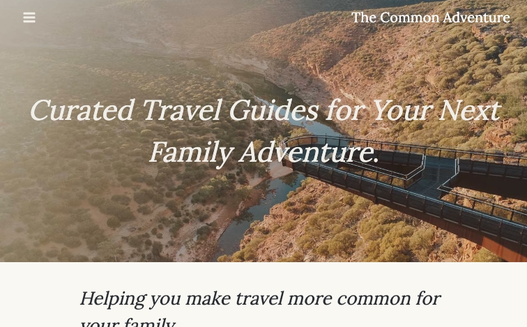 Thecommonadventure content programmatic SEO template - 719 monthly traffic