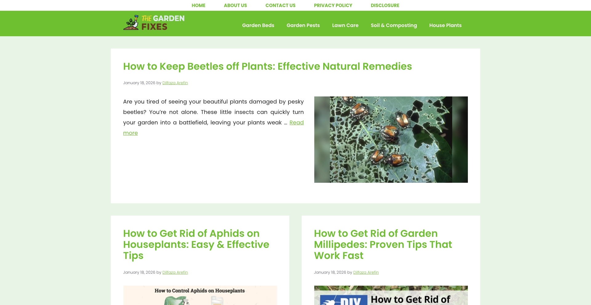 The Garden Fixes plant-problem programmatic SEO template - 0 monthly traffic