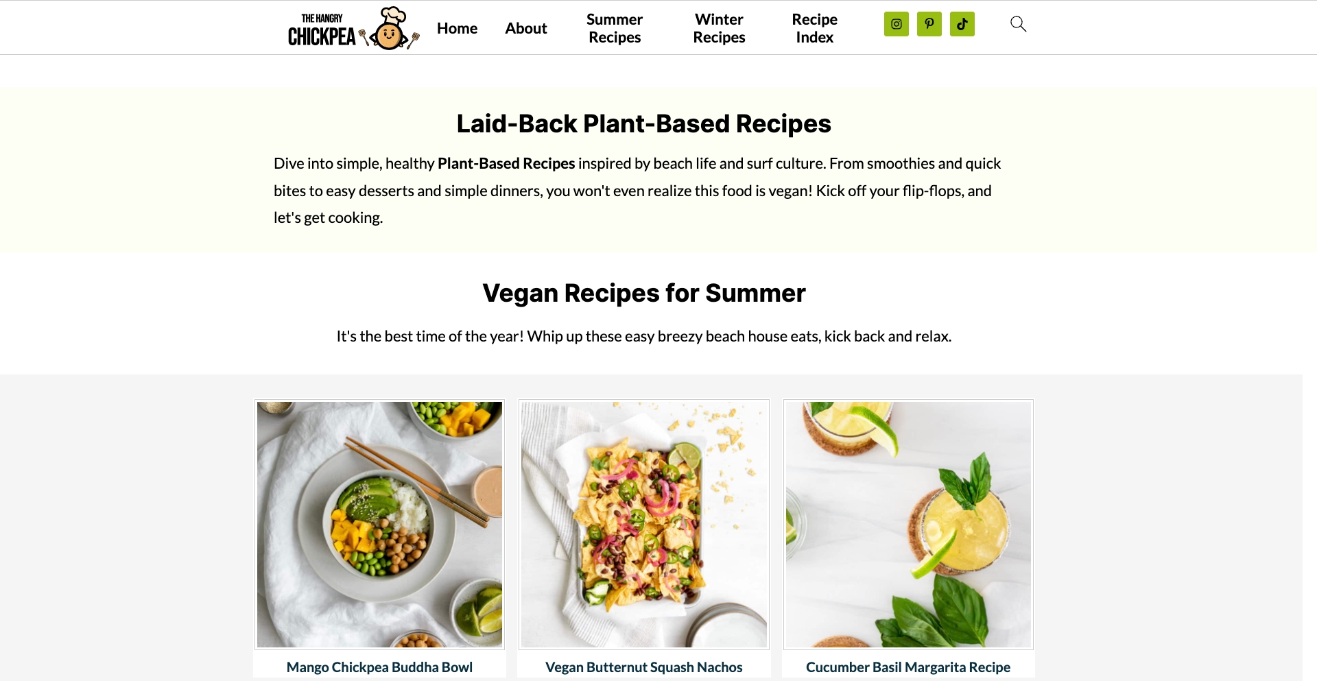 Thehangrychickpea content programmatic SEO template - 2K monthly traffic