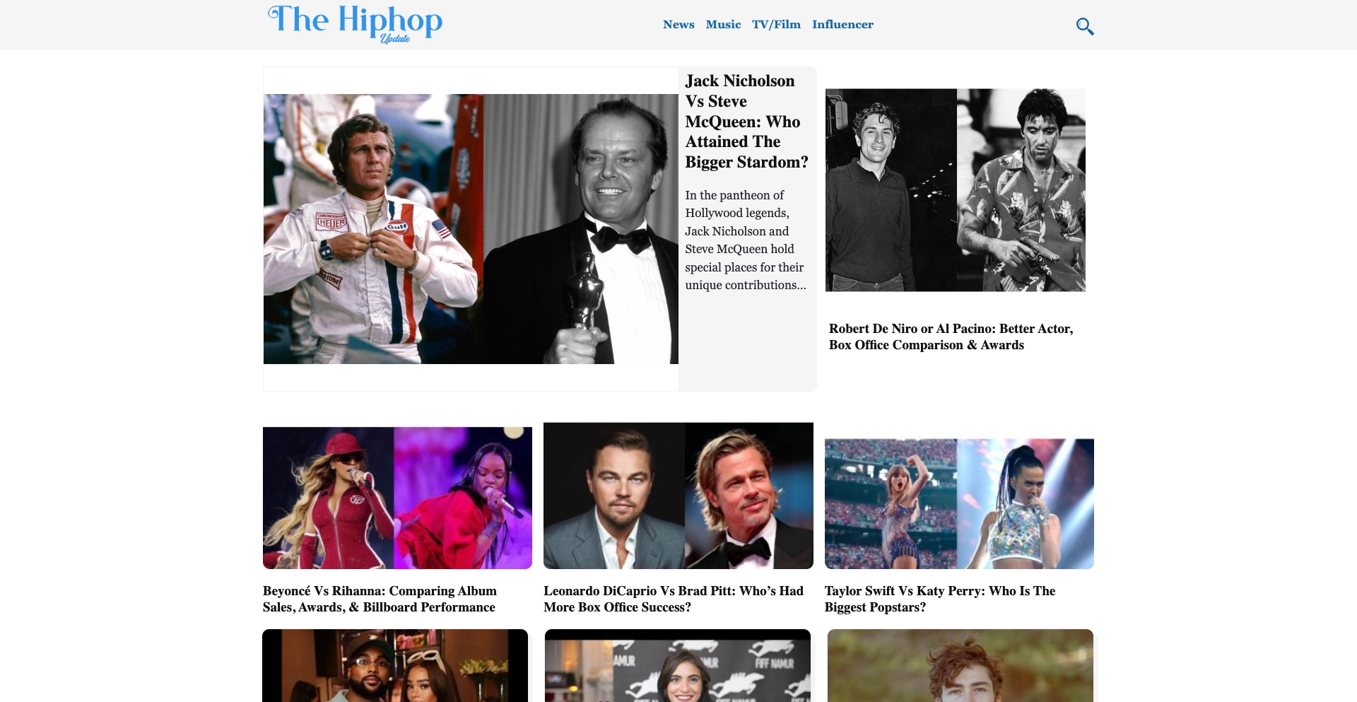 The Hiphop Update - entity-database programmatic SEO template - 4 monthly traffic