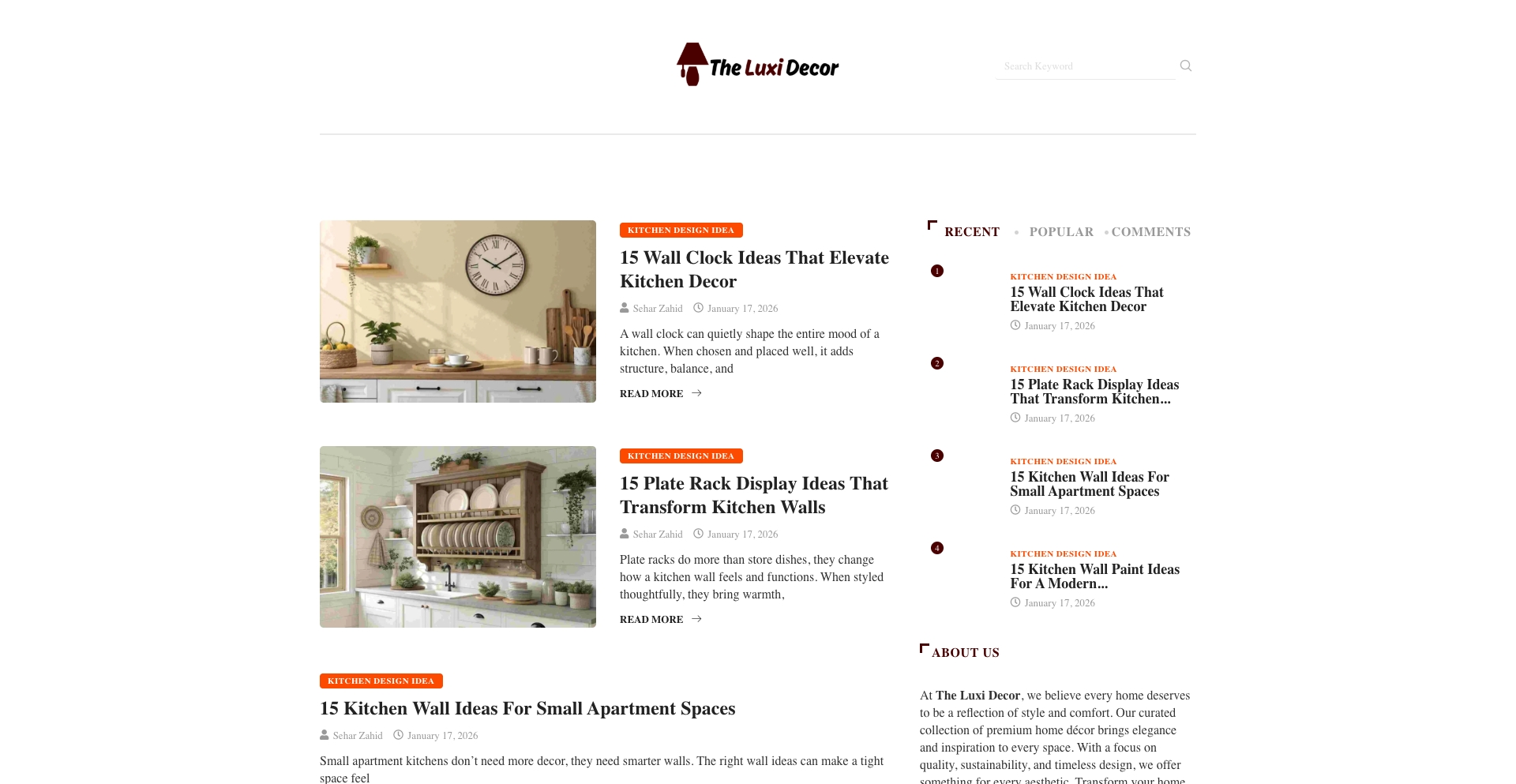 The Luxi Decor - content programmatic SEO template - 0 monthly traffic