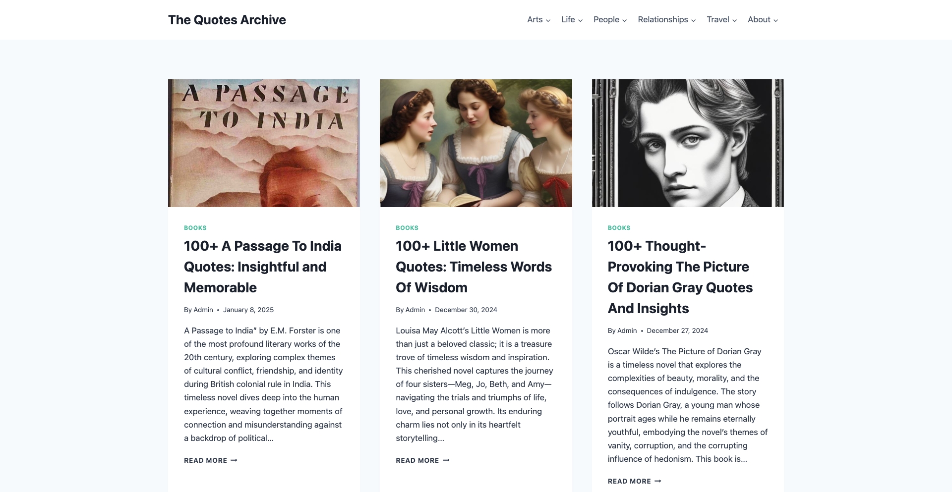 The Quotes Archive - entity-database programmatic SEO template - 0 monthly traffic