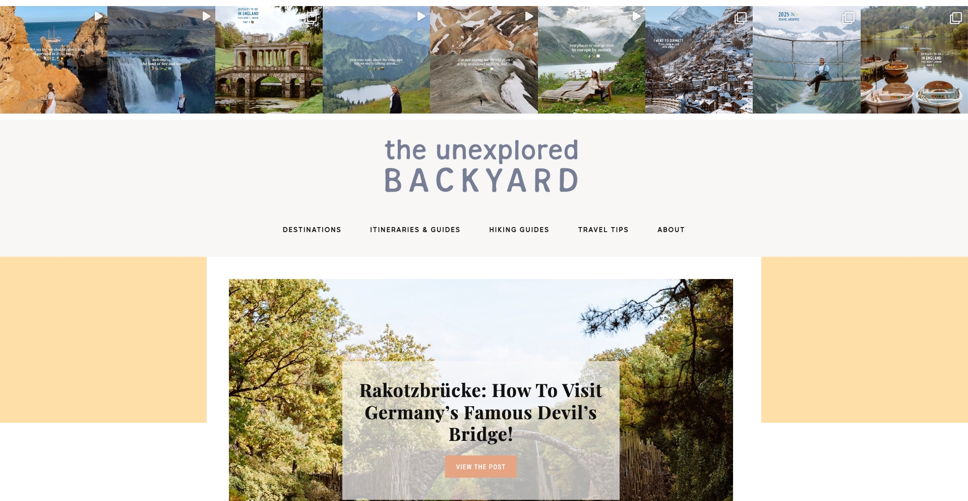 The Unexplored Backyard destination-template programmatic SEO template - 156 monthly traffic
