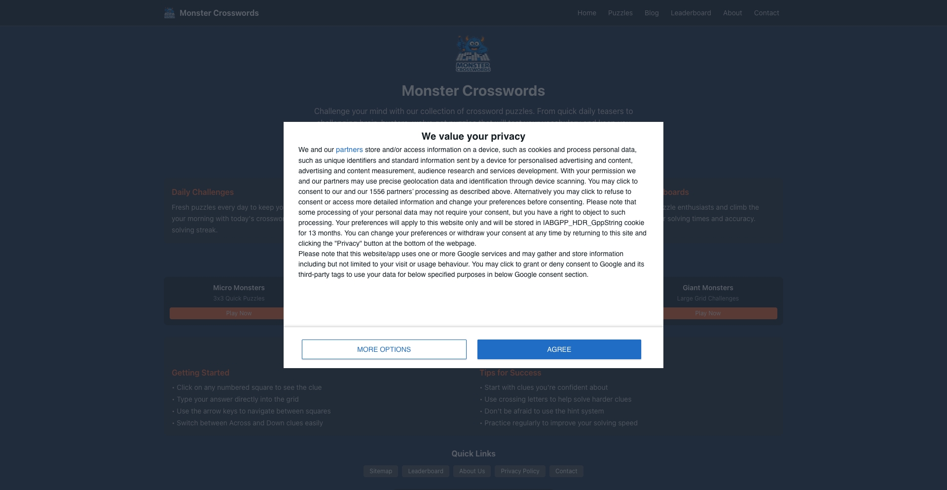 Monster Crosswords template programmatic SEO template - 0 monthly traffic