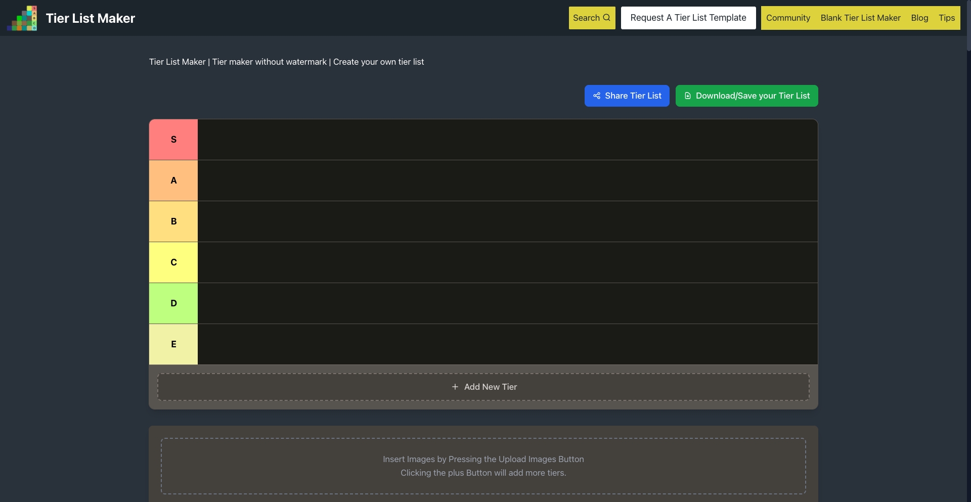 Tier List Maker content programmatic SEO template - 1 monthly traffic