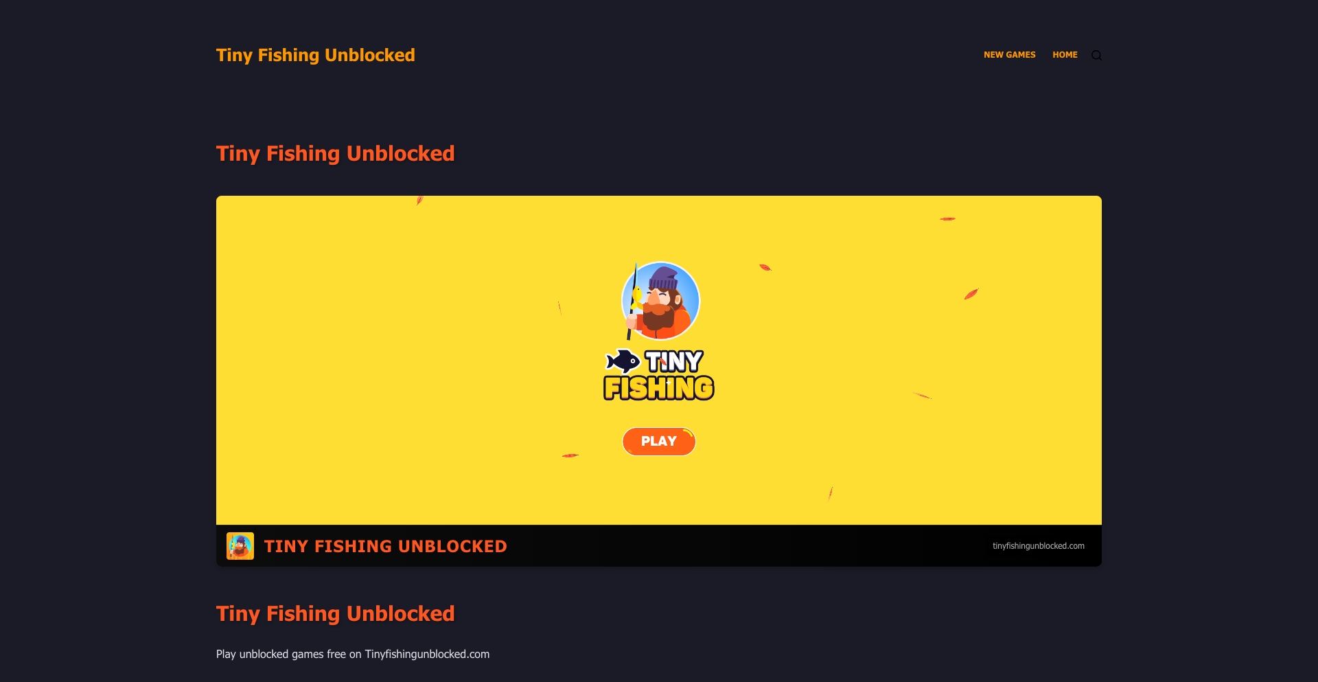 Tinyfishingunblocked content programmatic SEO template - 406 monthly traffic