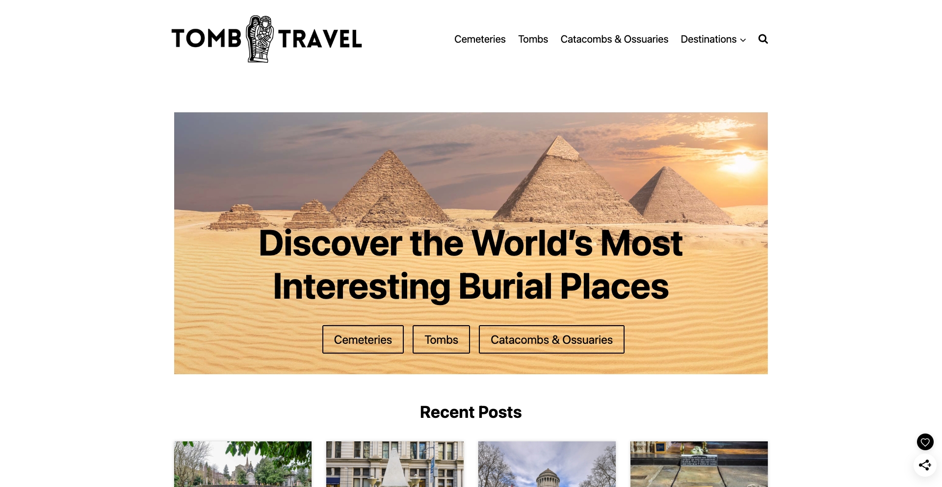 Tombtravel content programmatic SEO template - 863 monthly traffic