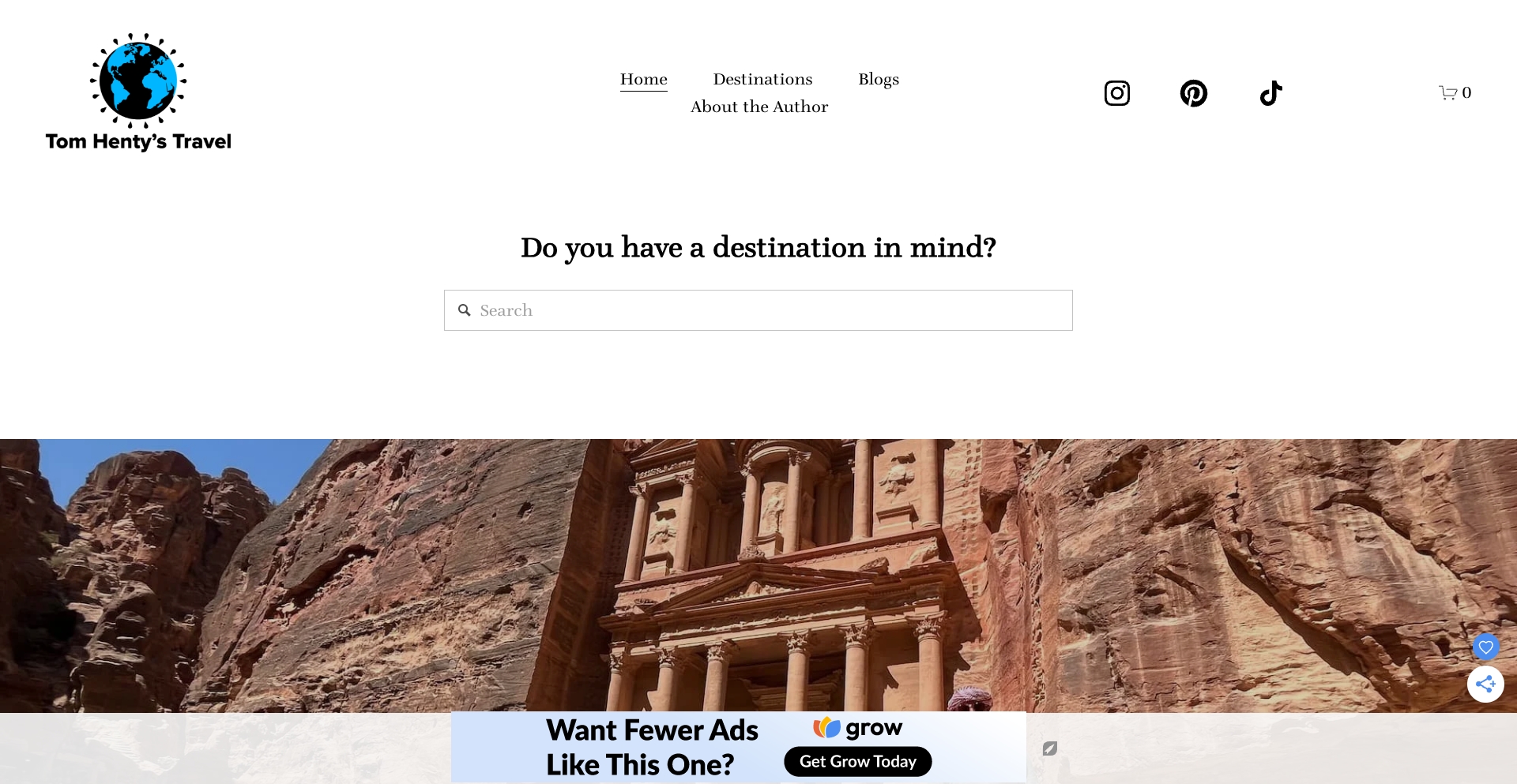 Tom Henty's Travel Blog location-data programmatic SEO template - 13719 monthly traffic