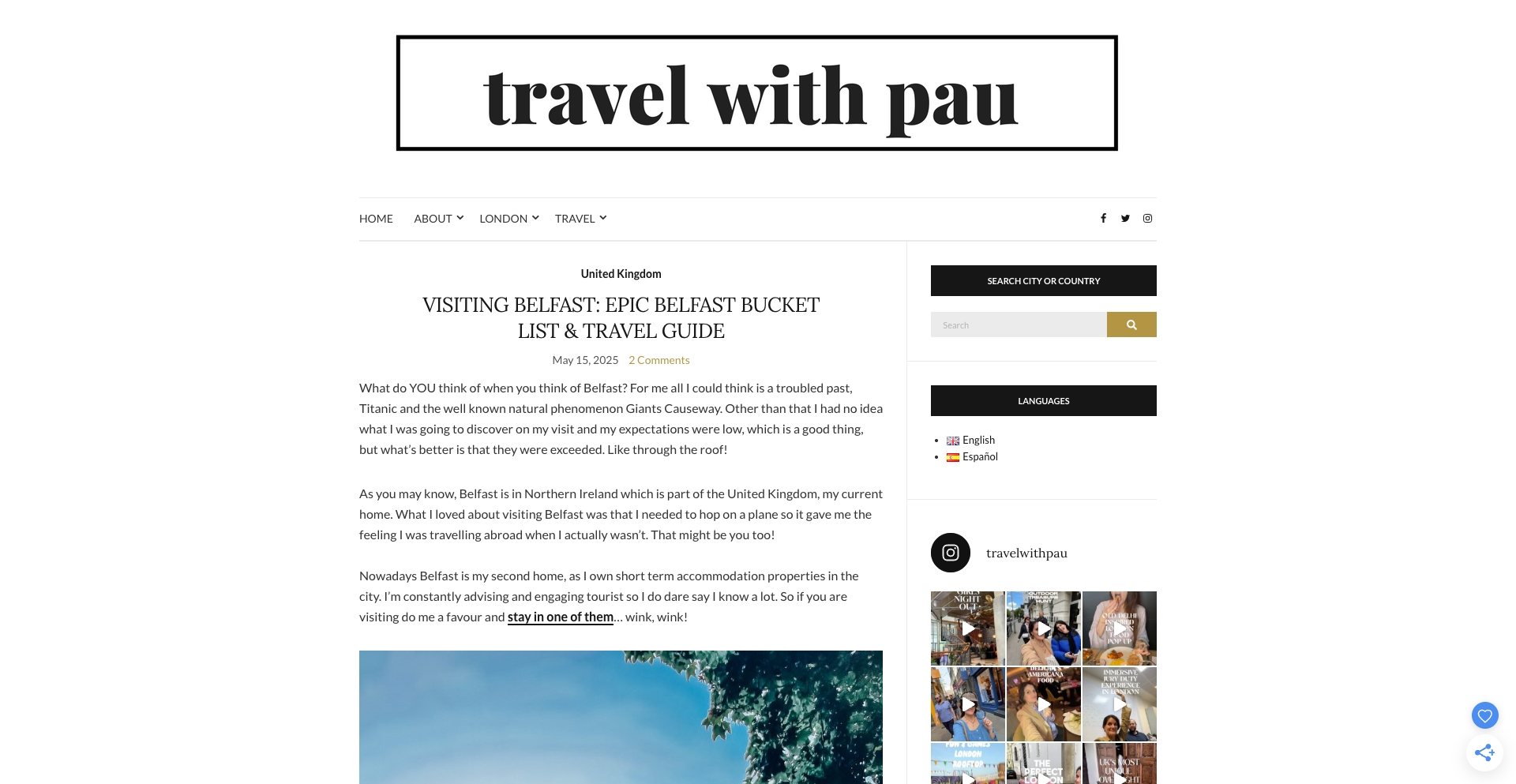 Travelwithpau content programmatic SEO template - 11K monthly traffic