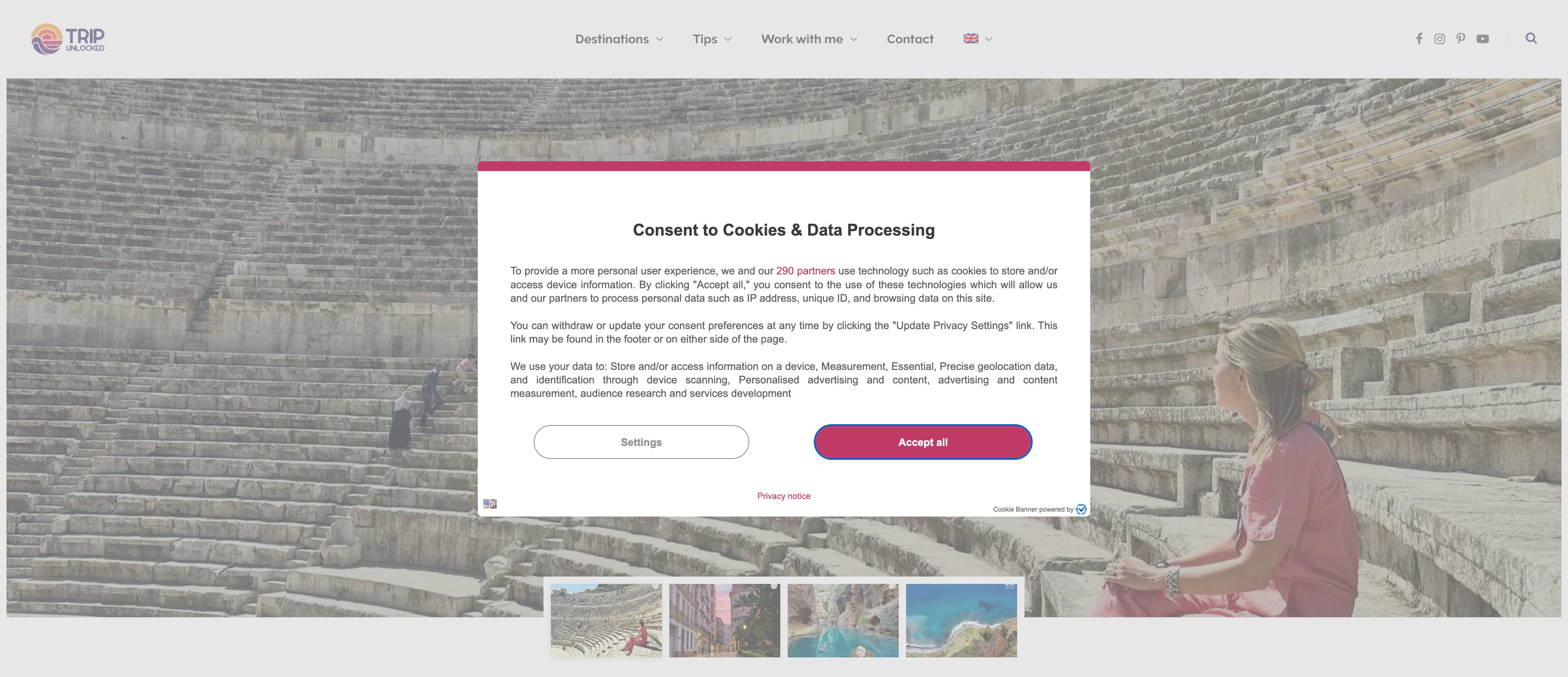 Tripunlocked content programmatic SEO template - 209 monthly traffic