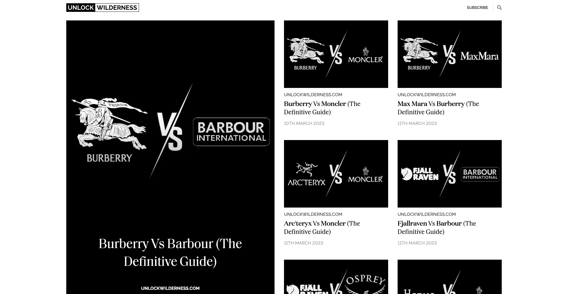 Unlock Wilderness comparison-matrix programmatic SEO template - 0 monthly traffic