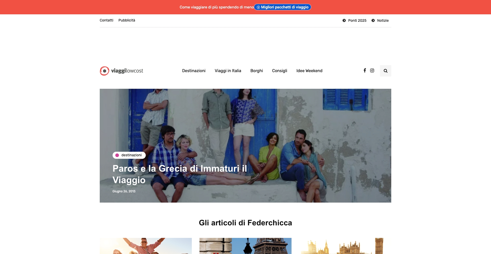 Viaggi Lowcost content programmatic SEO template - 0 monthly traffic