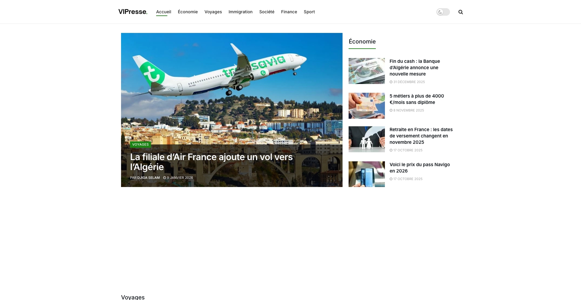 Accueil : Suivez l'actualité du jour et restez informé template programmatic SEO template - 33 monthly traffic