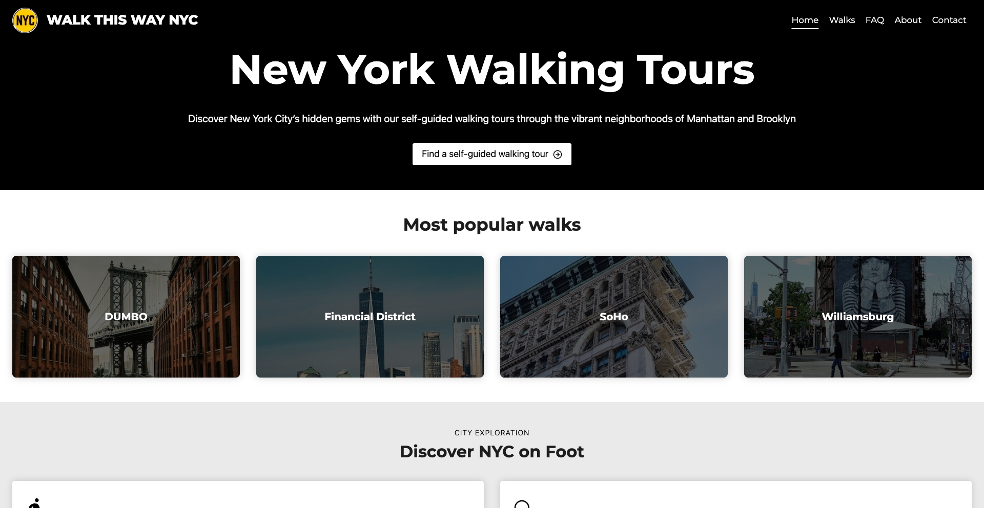 Self-Guided New York Walking Tours location-data programmatic SEO template - 575 monthly traffic
