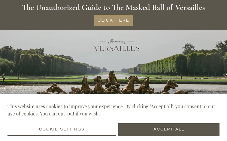 Welcome to Versailles date-based-template programmatic SEO template - 883 monthly traffic