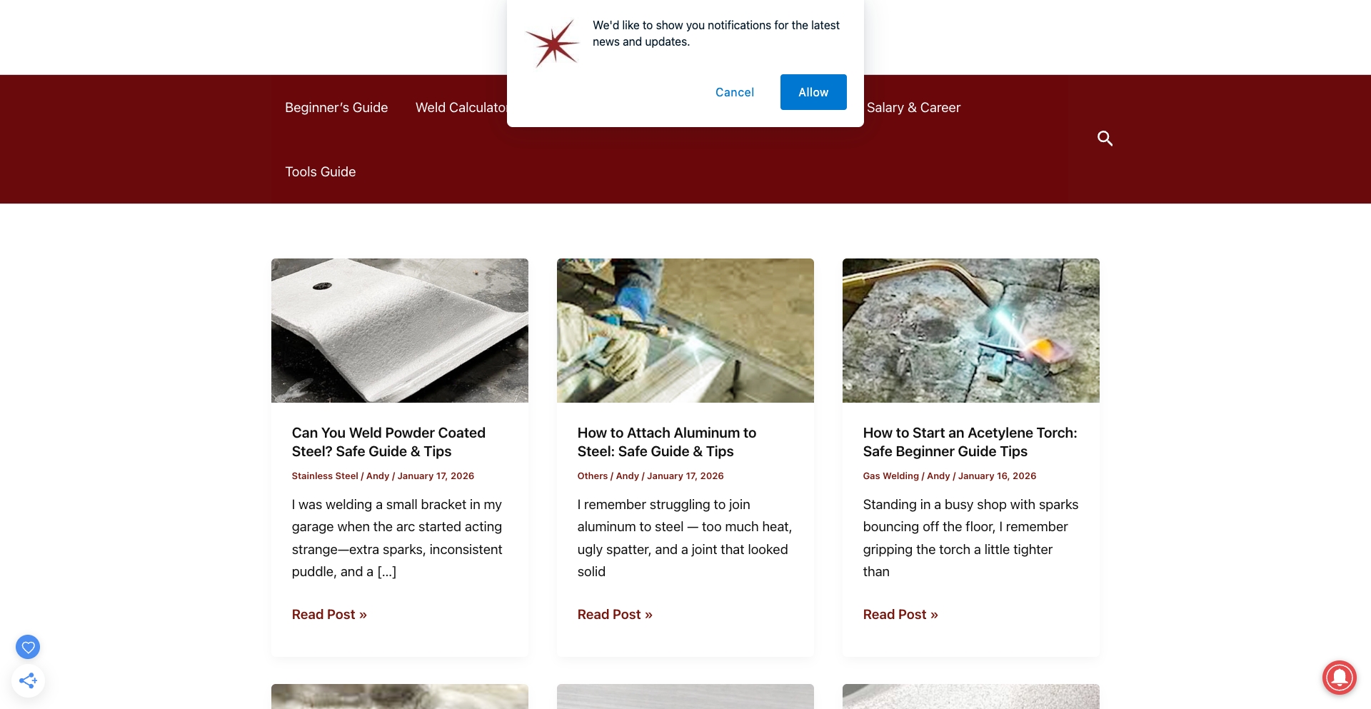 All Kind of Welding Solutions - content programmatic SEO template - 0 monthly traffic