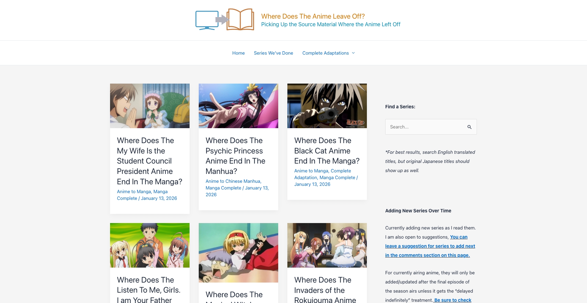 Where Does The Anime Leave Off? entity-database programmatic SEO template - 349 monthly traffic