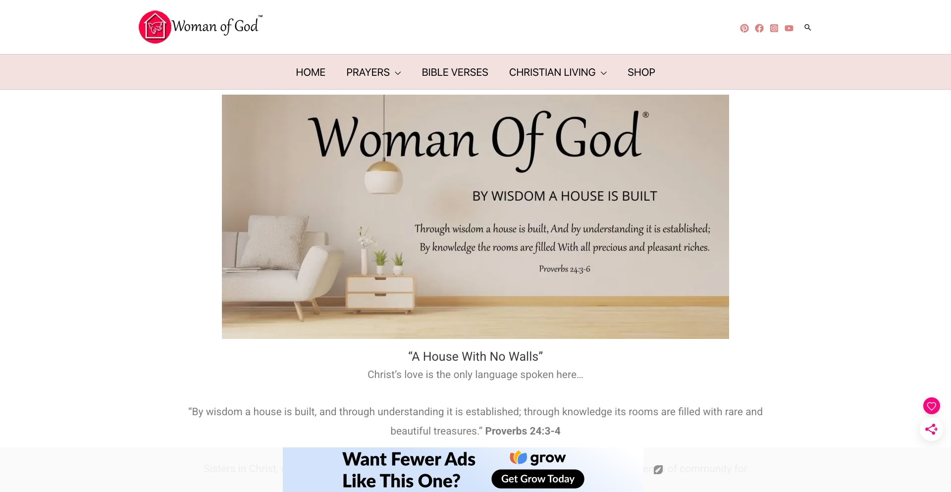 Womanofgod content programmatic SEO template - 1 monthly traffic