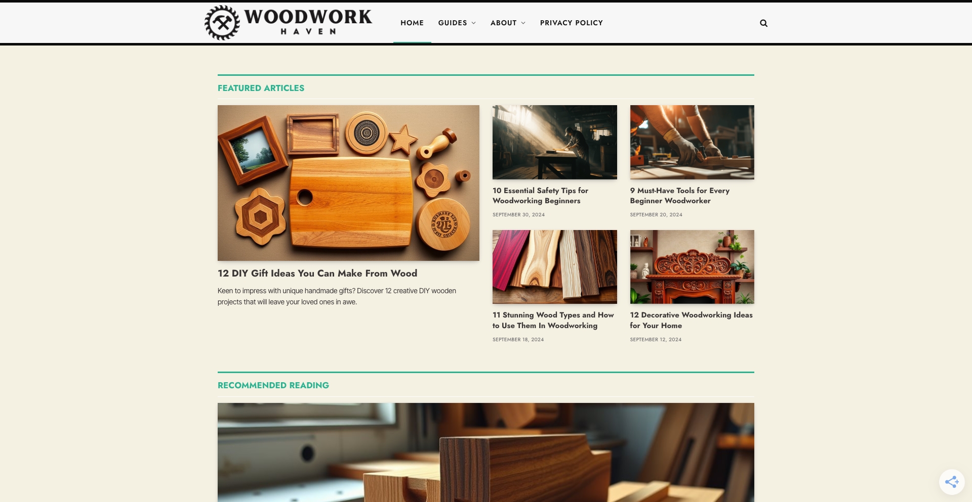 Woodwork Haven | Expert Woodworking Tips & Guides question-answer programmatic SEO template - 0 monthly traffic