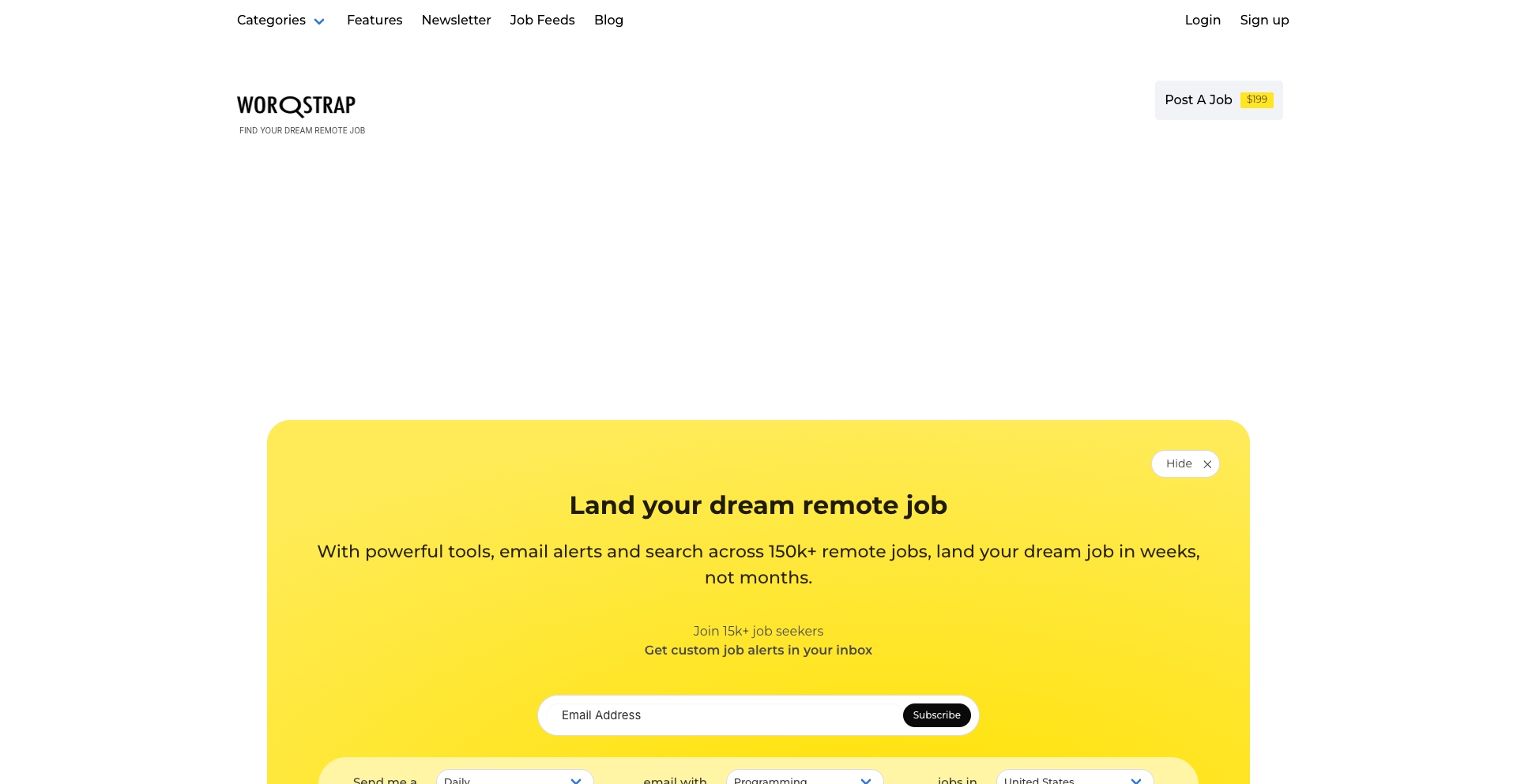 Worqstrap entity-database programmatic SEO template - 74 monthly traffic