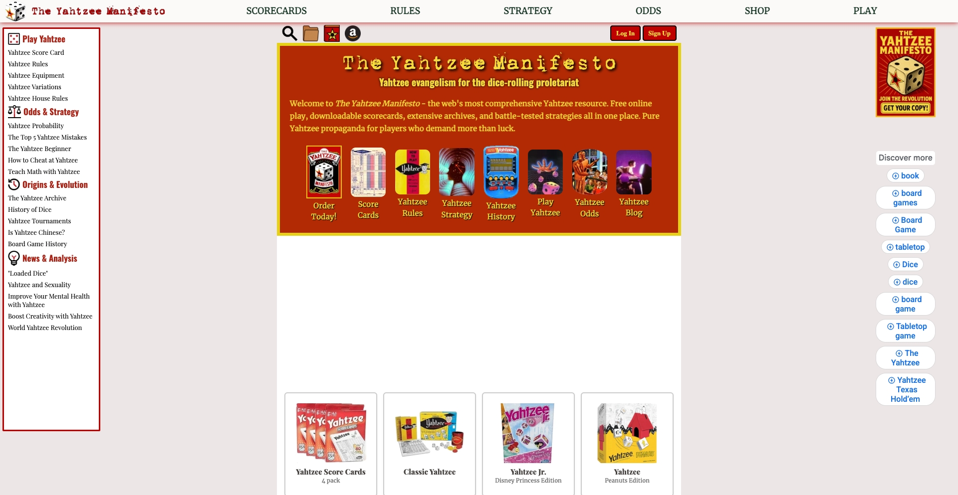 Yahtzee Manifesto variant-template programmatic SEO template - 2.4K monthly traffic