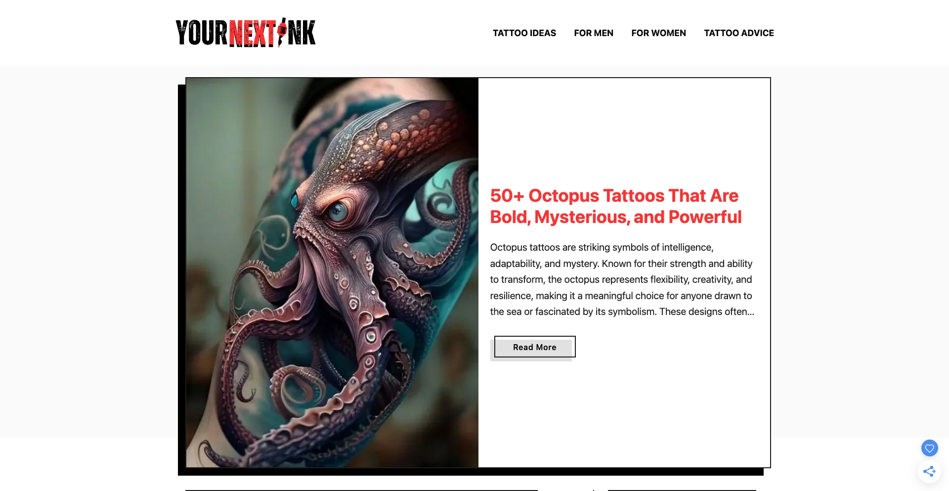 Yournextink content programmatic SEO template - 407 monthly traffic
