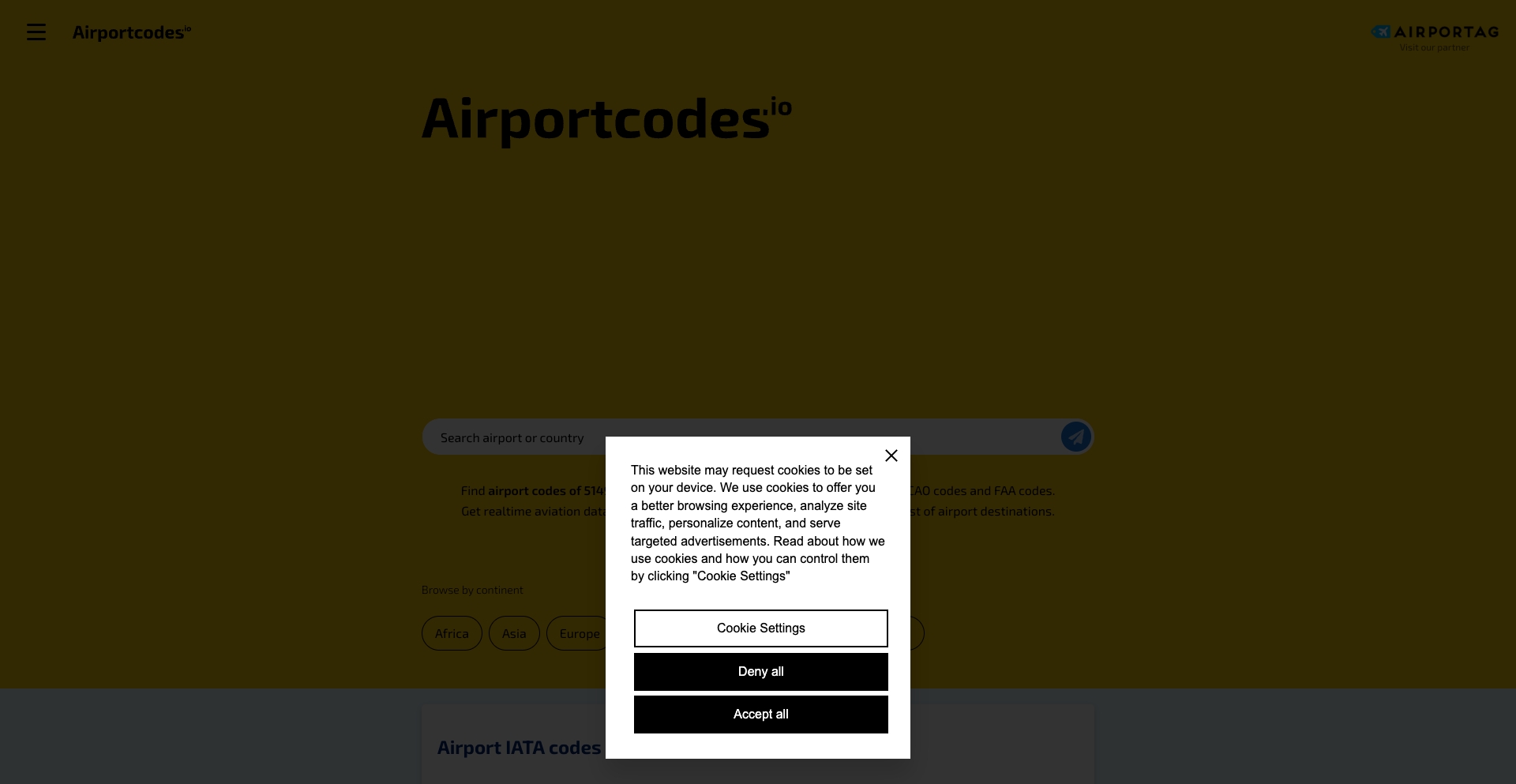 Airportcodes ai-generated programmatic SEO template - 100K+ monthly traffic