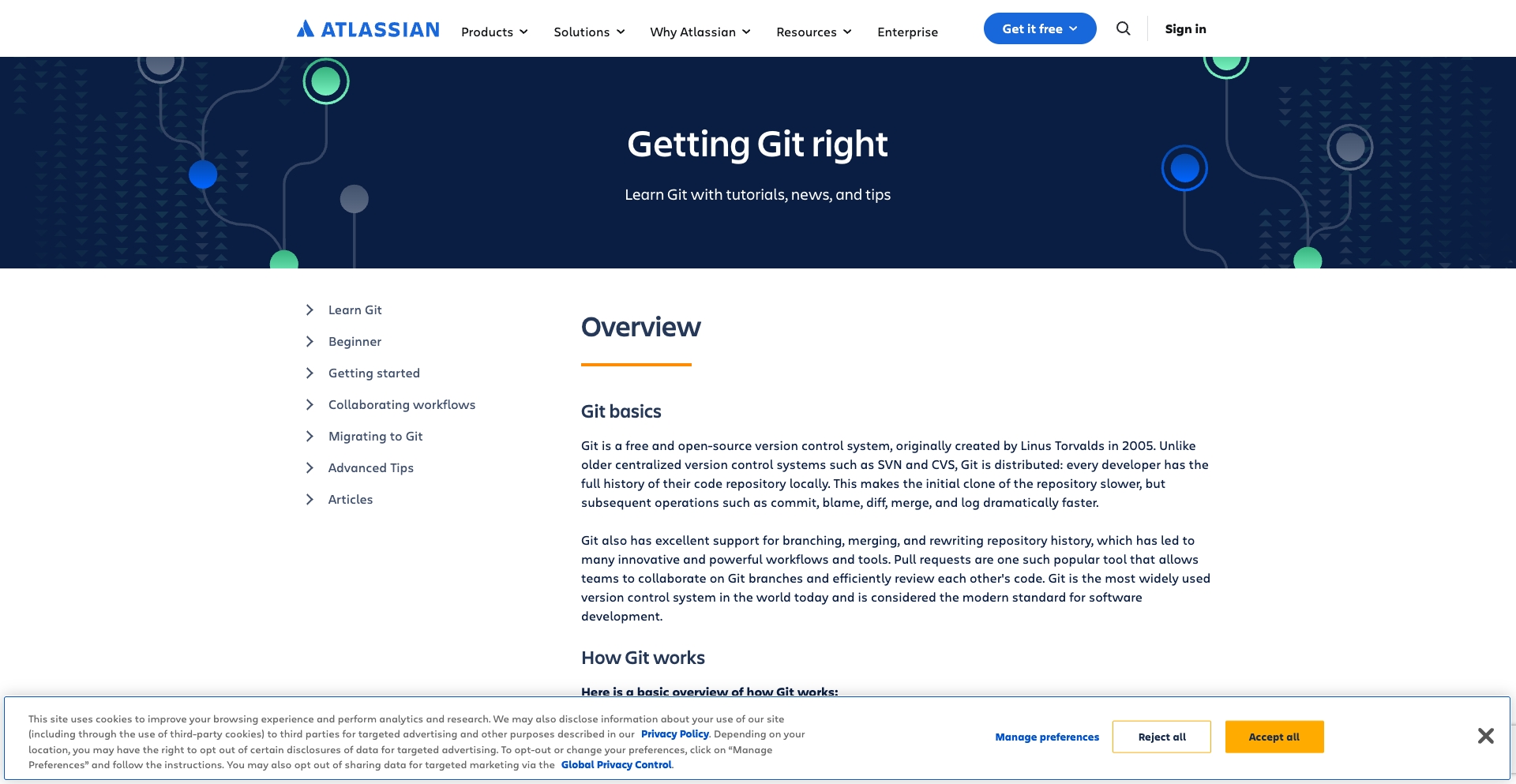 Atlassian Git ai-generated programmatic SEO template - 5K+ monthly traffic