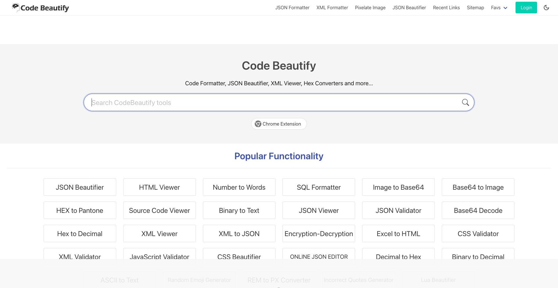 Codebeautify ai-generated programmatic SEO template - 10K+ monthly traffic