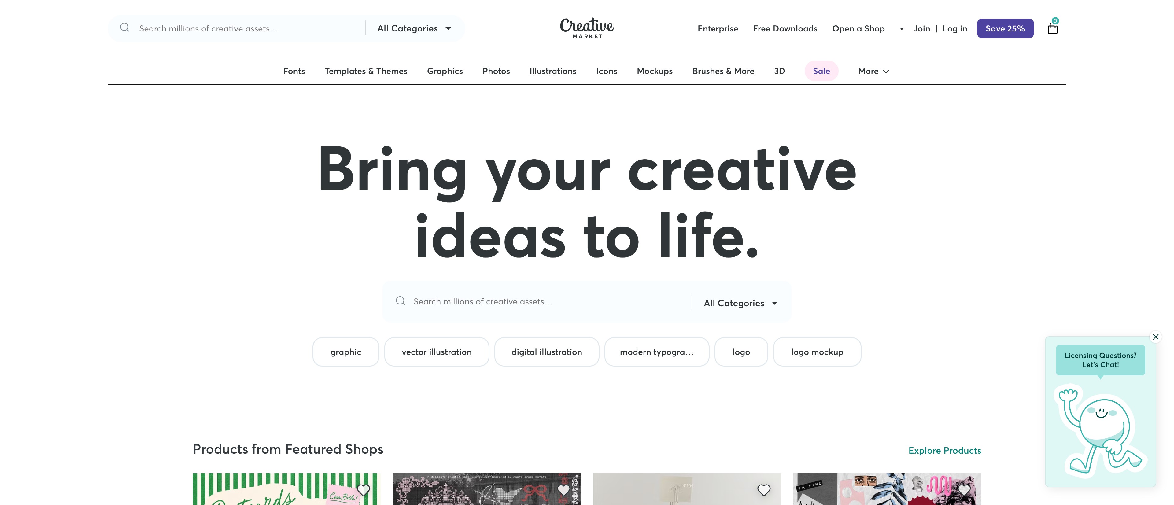 Creative Market template-data programmatic SEO template - 3M+ monthly traffic