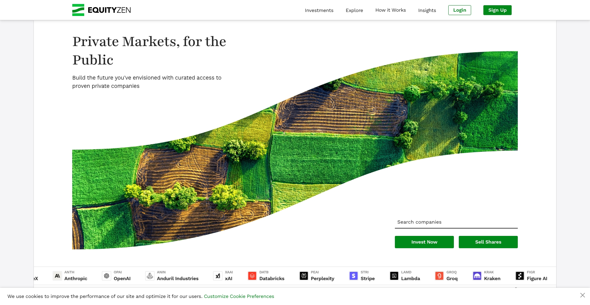 equityzen company-data programmatic SEO template - 150K monthly traffic