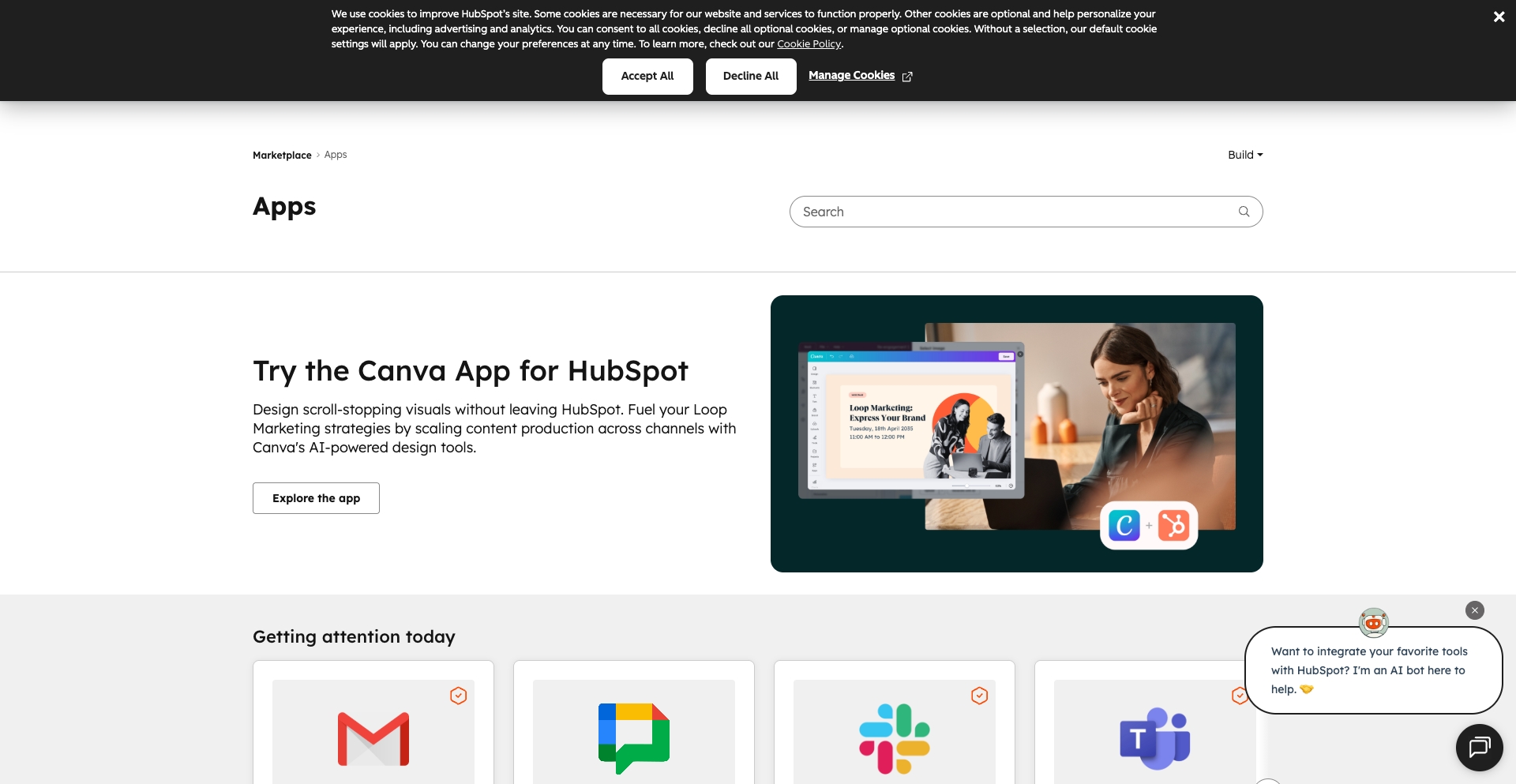 HubSpot integration-directory programmatic SEO template - 2M+ monthly traffic