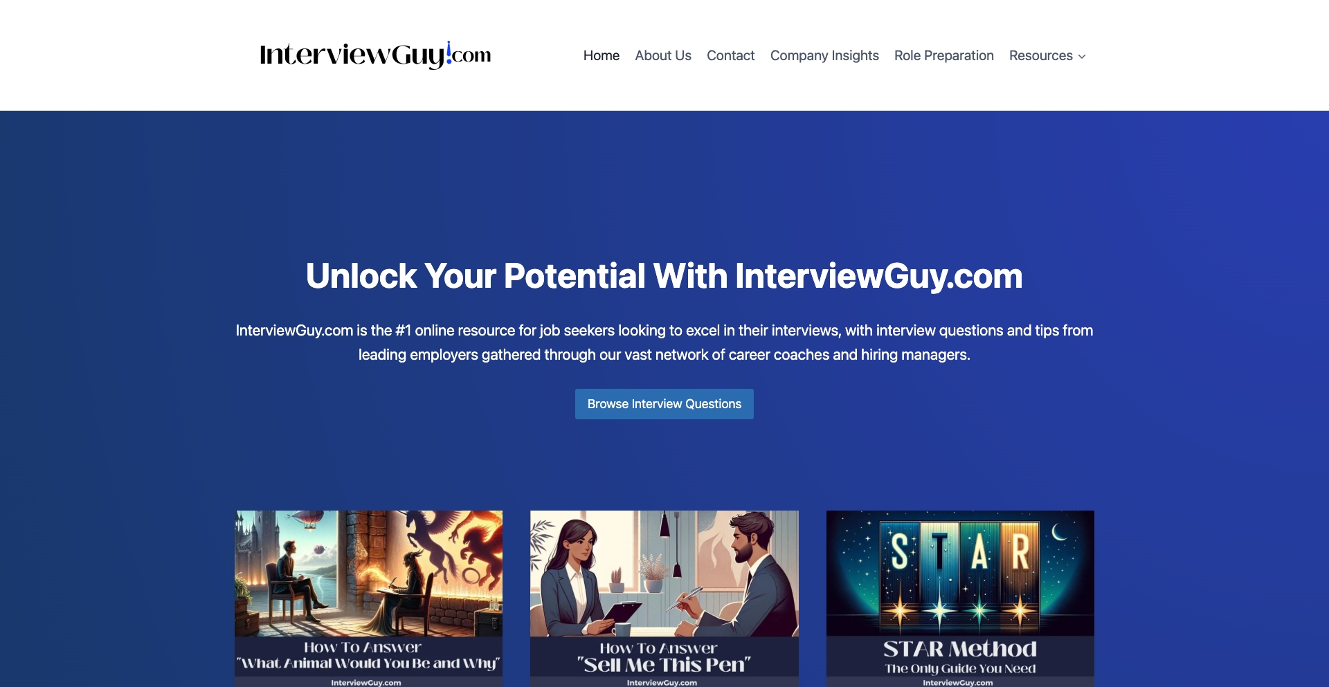 Interviewguy ai-generated programmatic SEO template - 50K+ monthly traffic