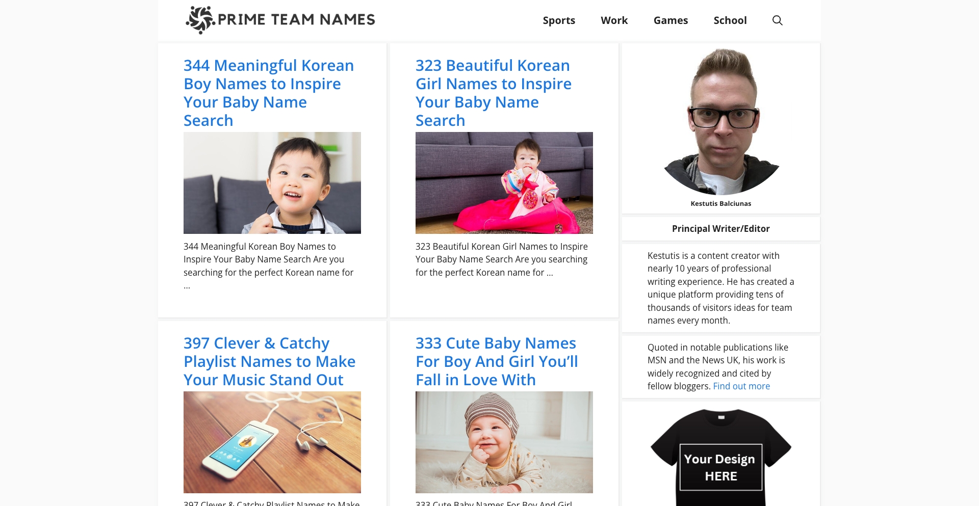 Primeteamnames ai-generated programmatic SEO template - 50K+ monthly traffic