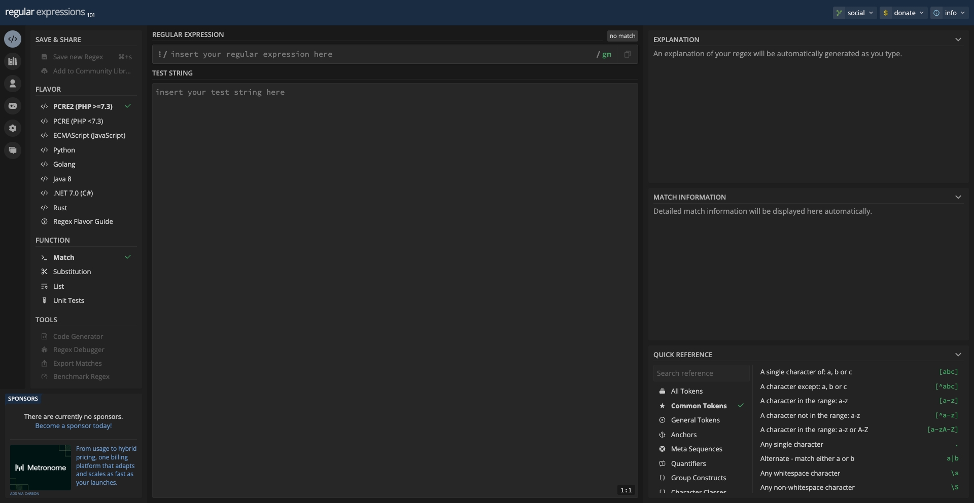 Regex101 ai-generated programmatic SEO template - 10K+ monthly traffic