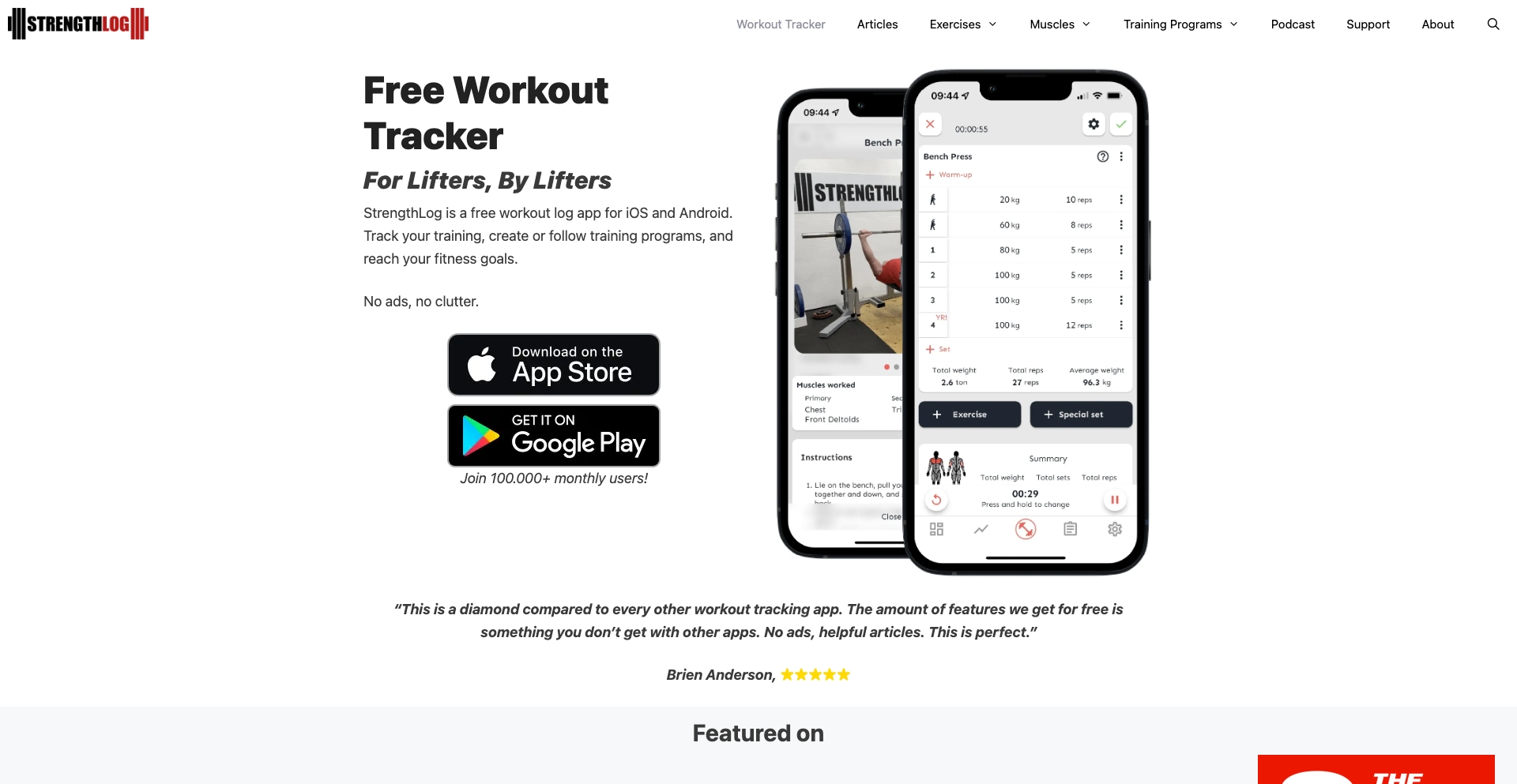 Strengthlog ai-generated programmatic SEO template - 10K+ monthly traffic