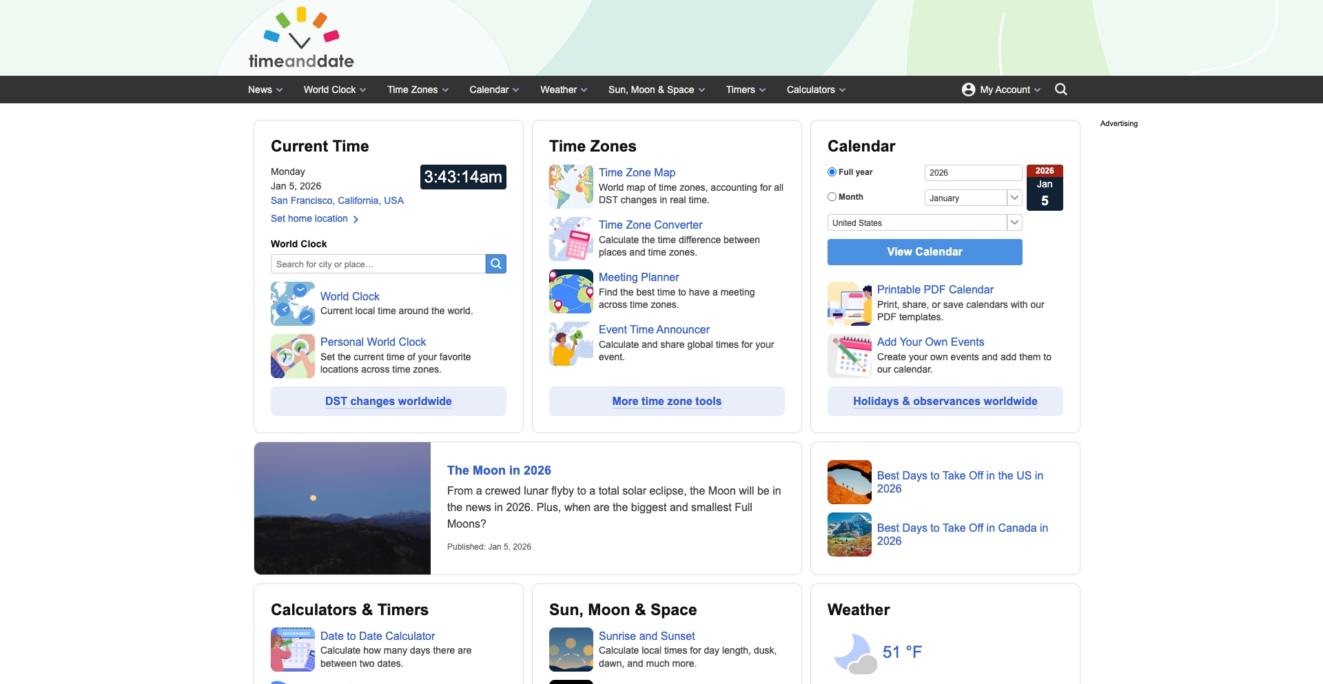 Timeanddate ai-generated programmatic SEO template - 50K+ monthly traffic