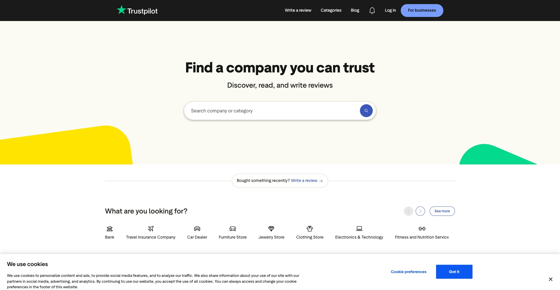 Trustpilot review-directory programmatic SEO template - 91M monthly traffic