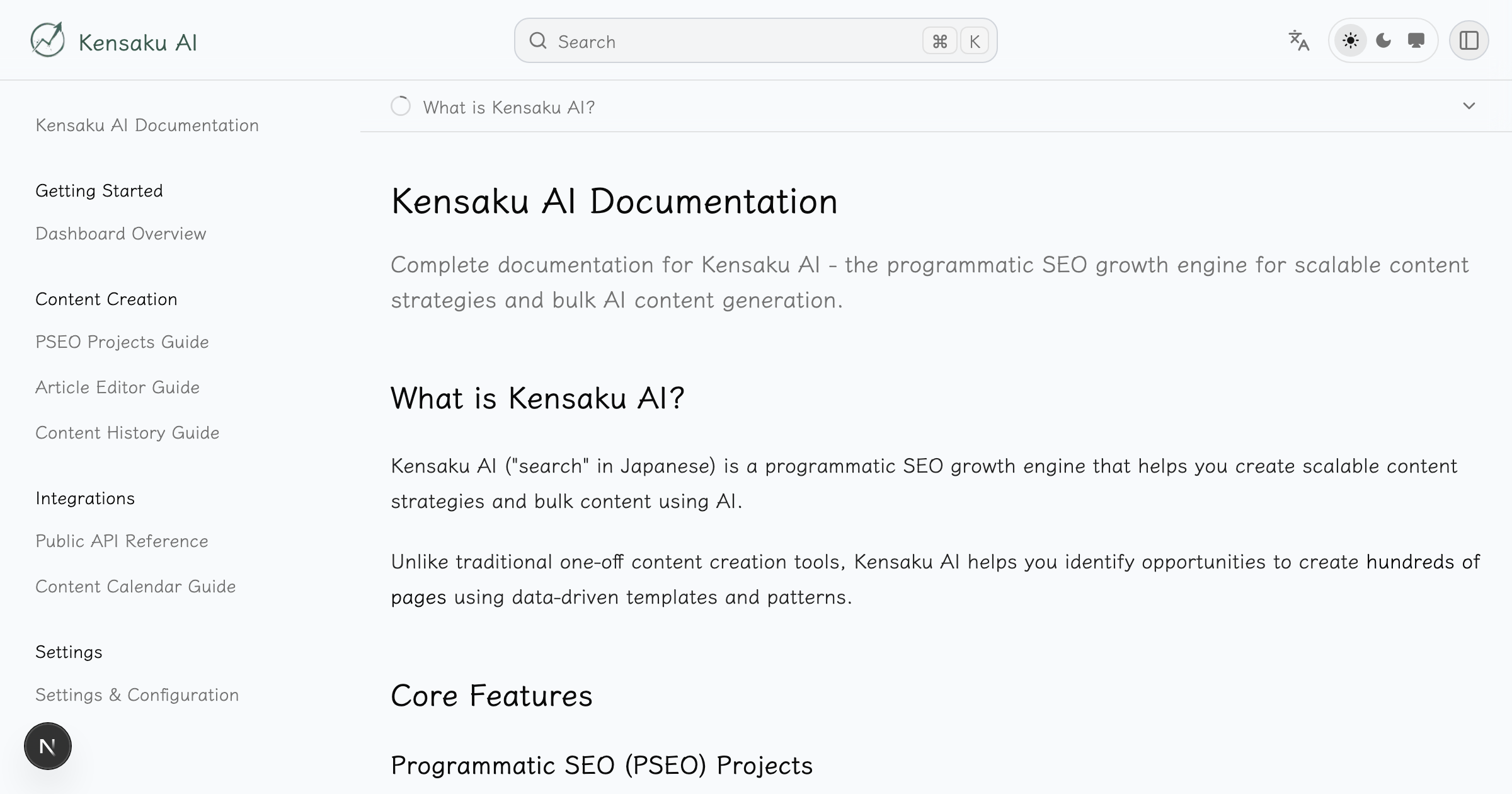 Settings & Configuration | Kensaku AI Docs